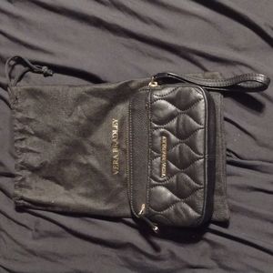 Black Vera Bradley wristlet with Dust bag